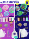 2 in 1 Rock Painting Art Kit - Glow in The Dark Pouring Rock Kit - Arts and Crafts - Image 4